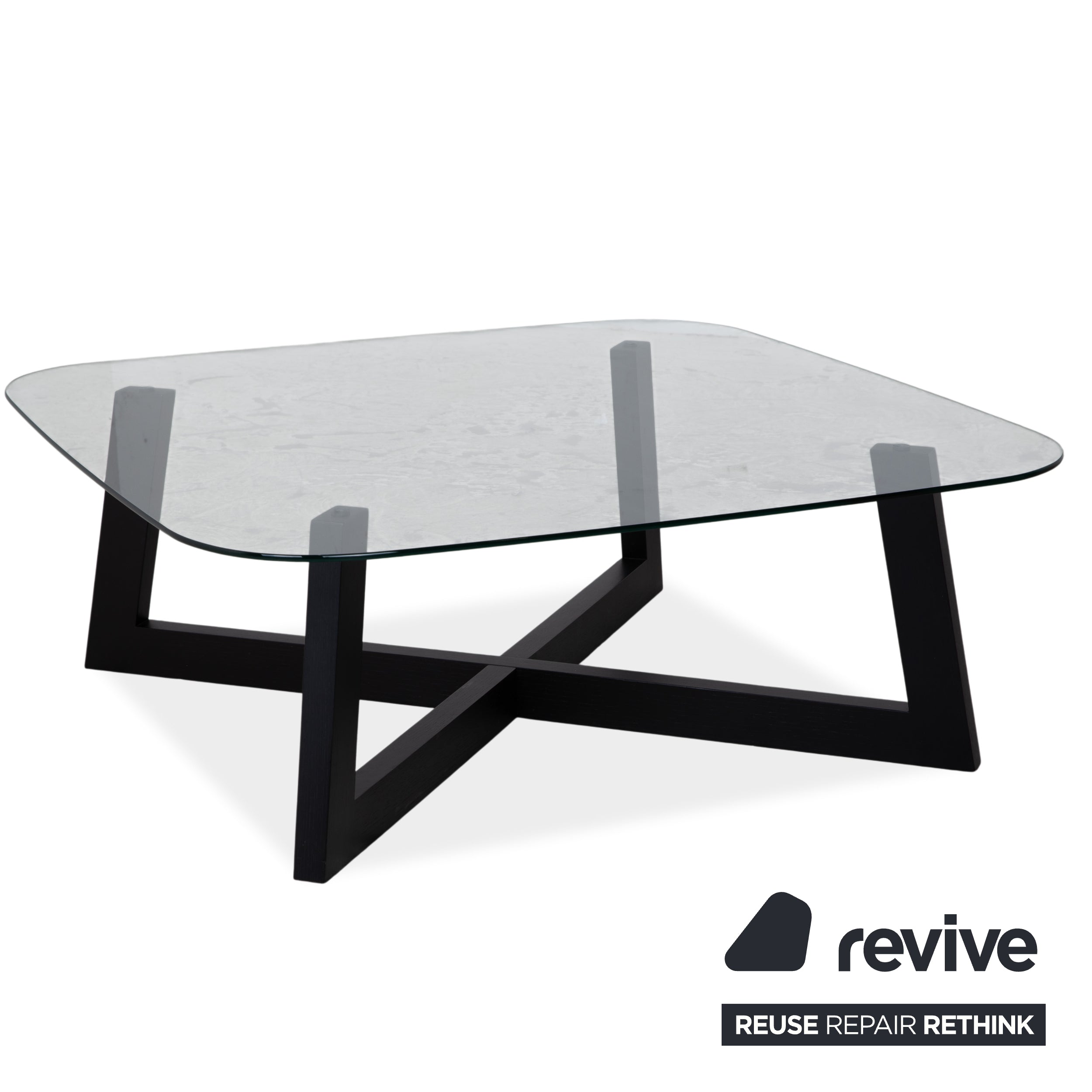Table basse BoConcept Occa Verre Transparent Piétement Noir