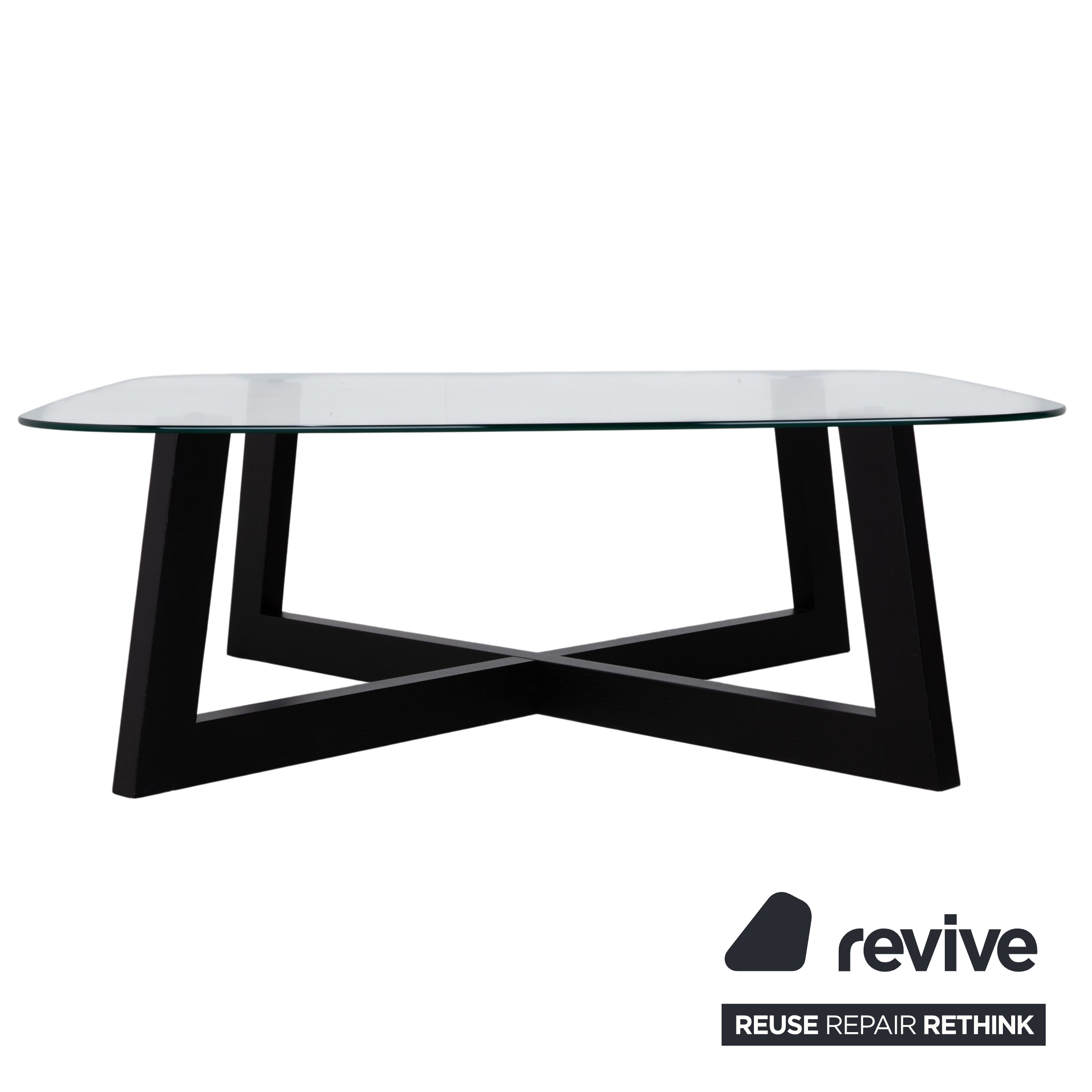 Table basse BoConcept Occa Verre Transparent Piétement Noir