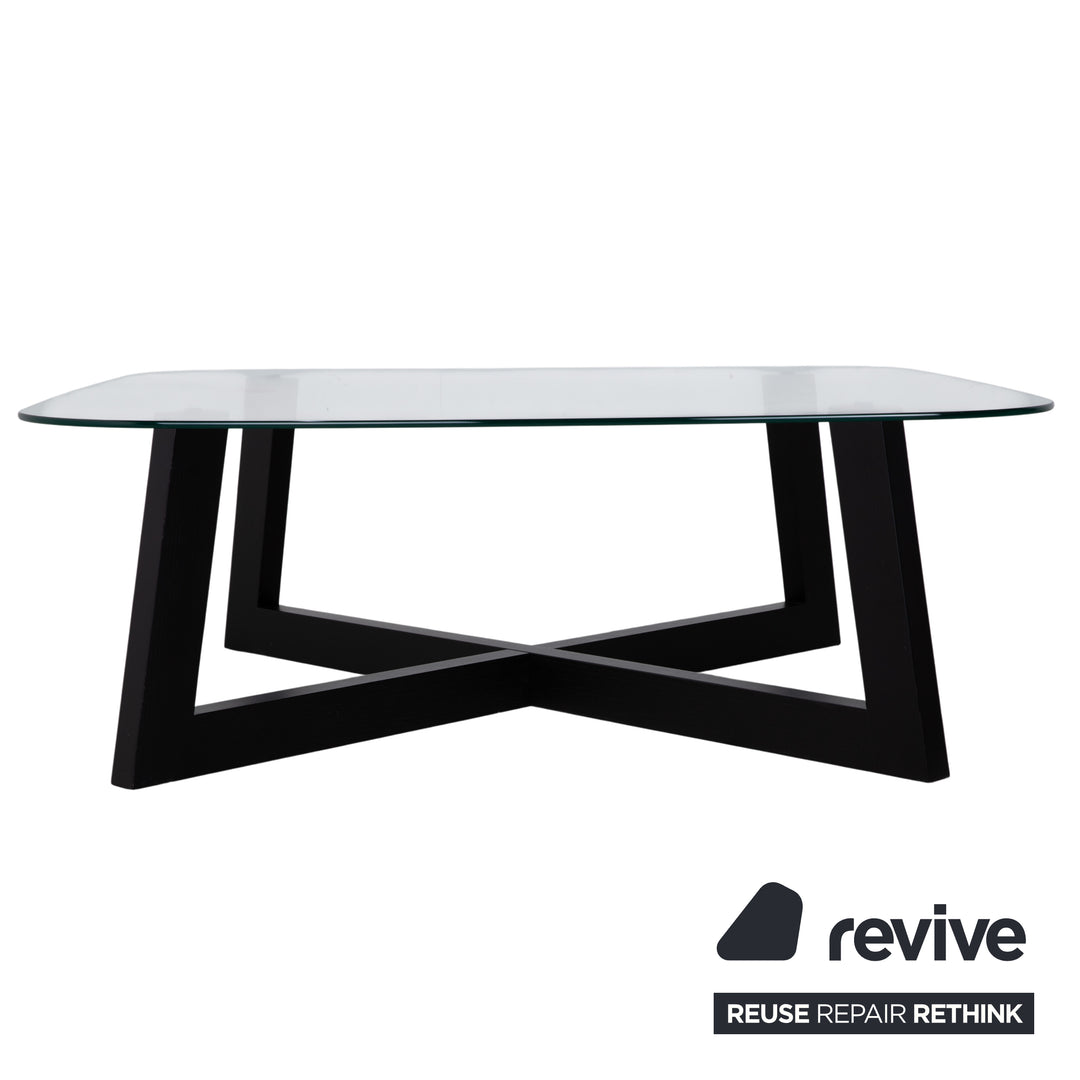 BoConcept Occa Couchtisch Glas Transparent Schwarz Gestell