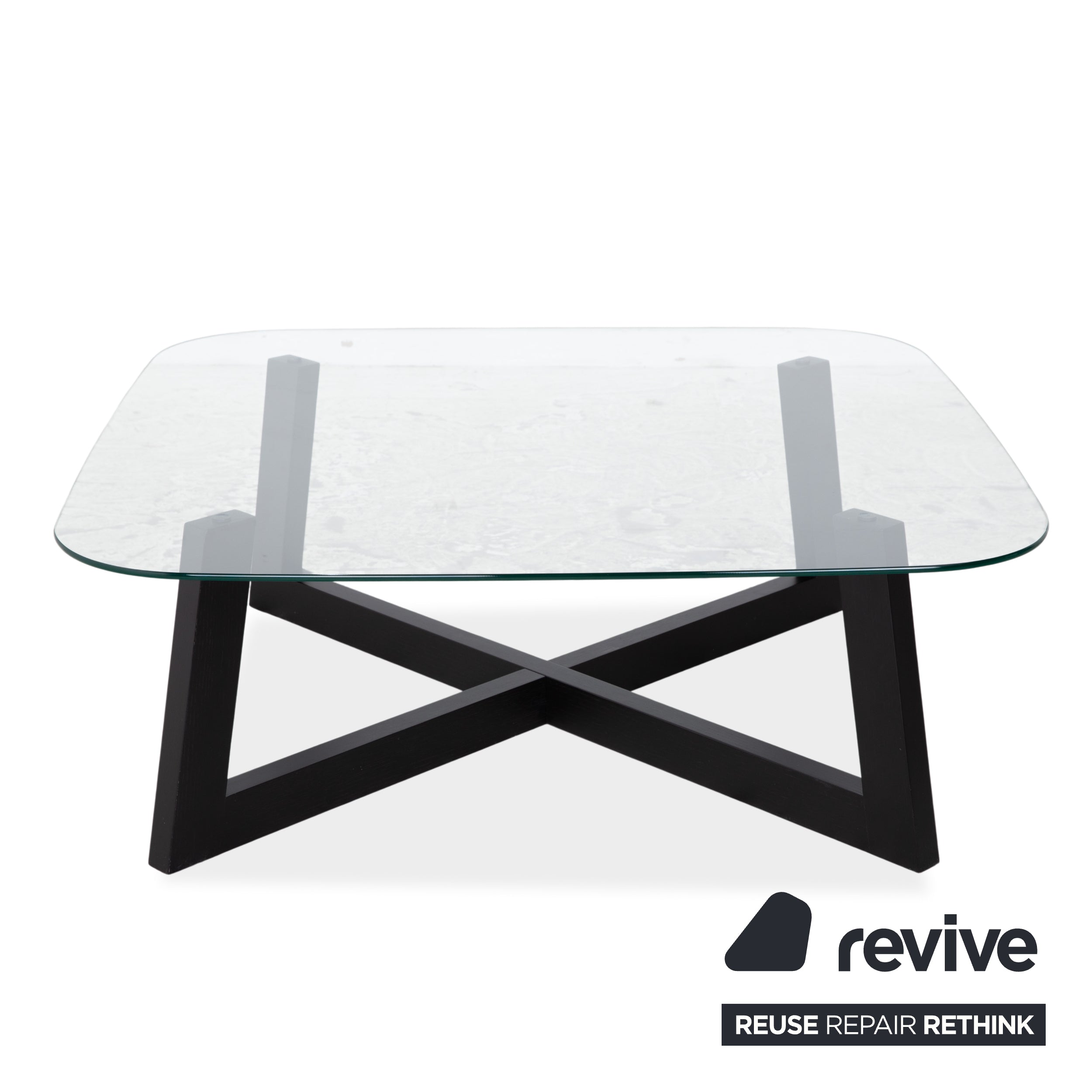 Table basse BoConcept Occa Verre Transparent Piétement Noir