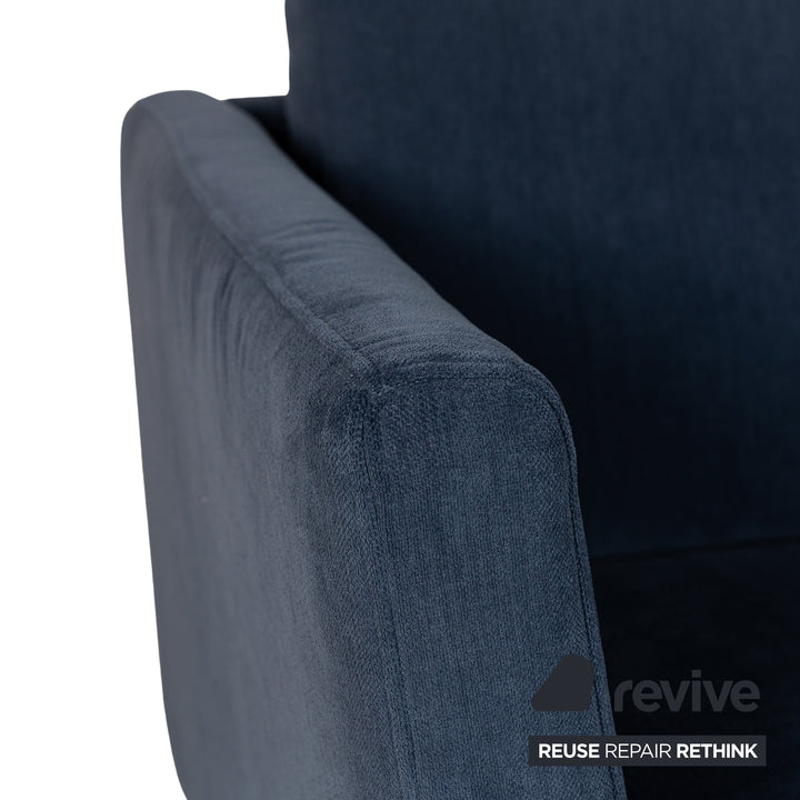 BoConcept Osaka Canapé d'angle en tissu bleu foncé Récamiere Canapé droit
