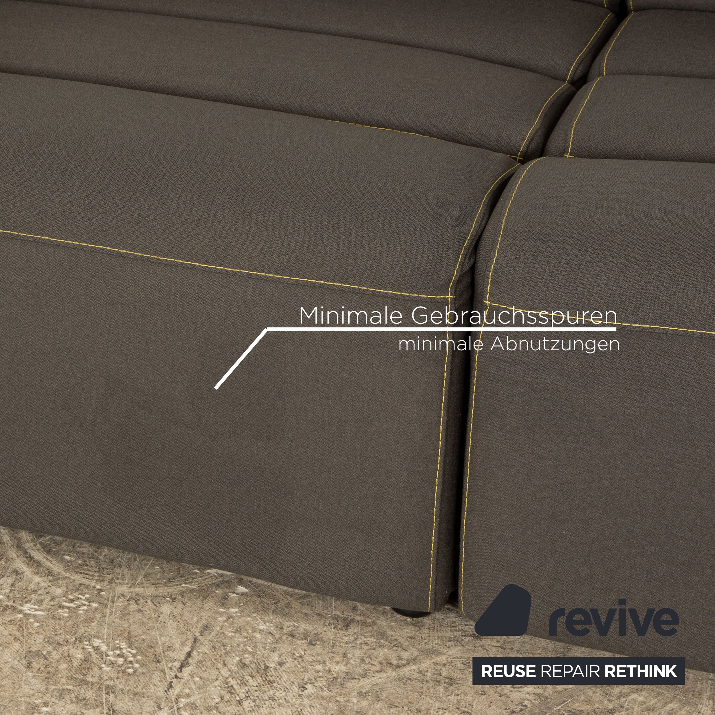 BoConcept Smartville Fabric Three Seater Gray Sofa Couch