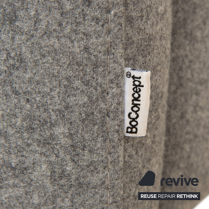 Canapé d'angle en tissu gris BoConcept