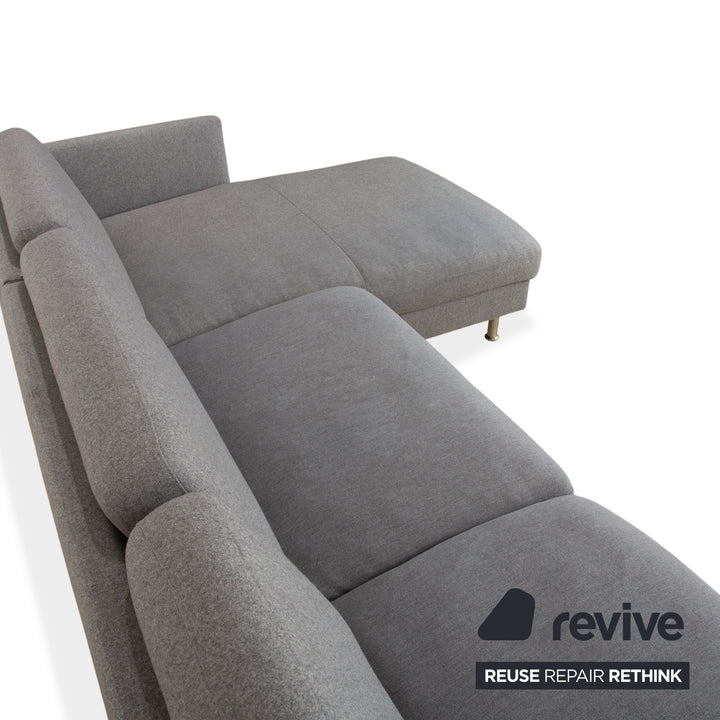 Canapé d'angle en tissu gris BoConcept