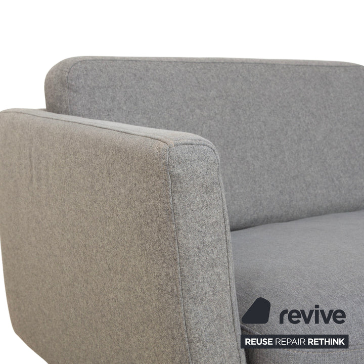 Canapé d'angle en tissu gris BoConcept