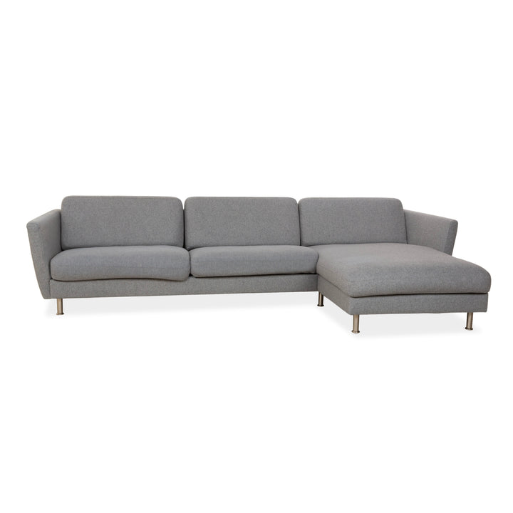 Canapé d'angle en tissu gris BoConcept