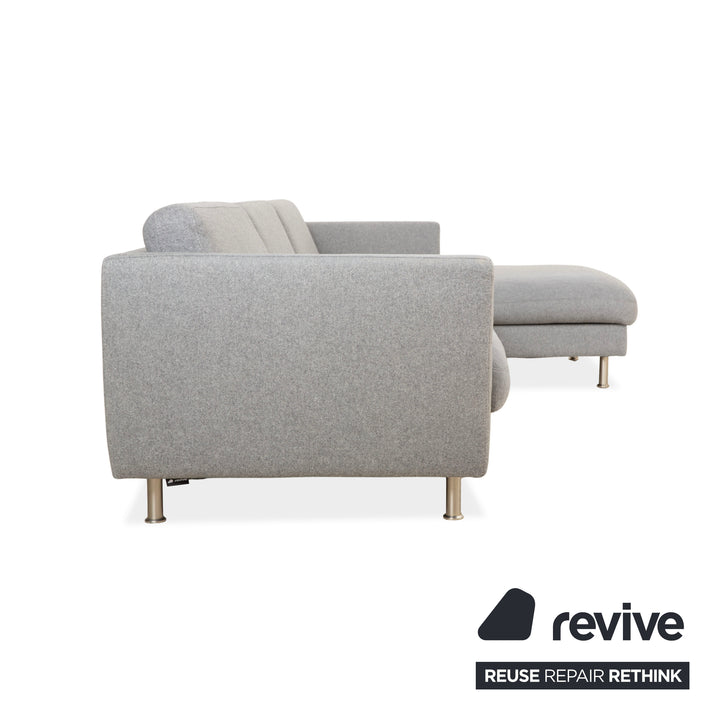 Canapé d'angle en tissu gris BoConcept