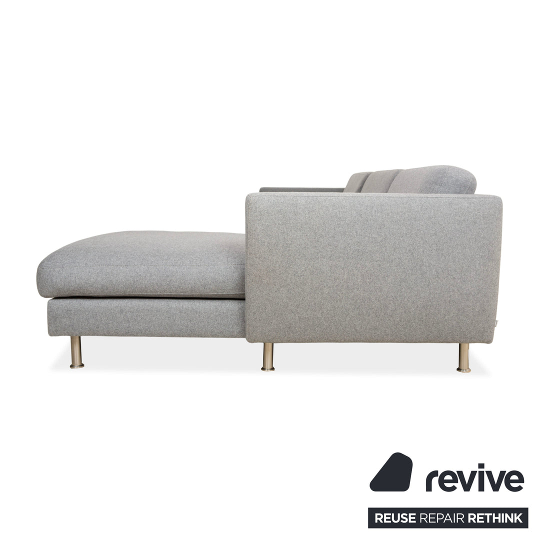 Canapé d'angle en tissu gris BoConcept