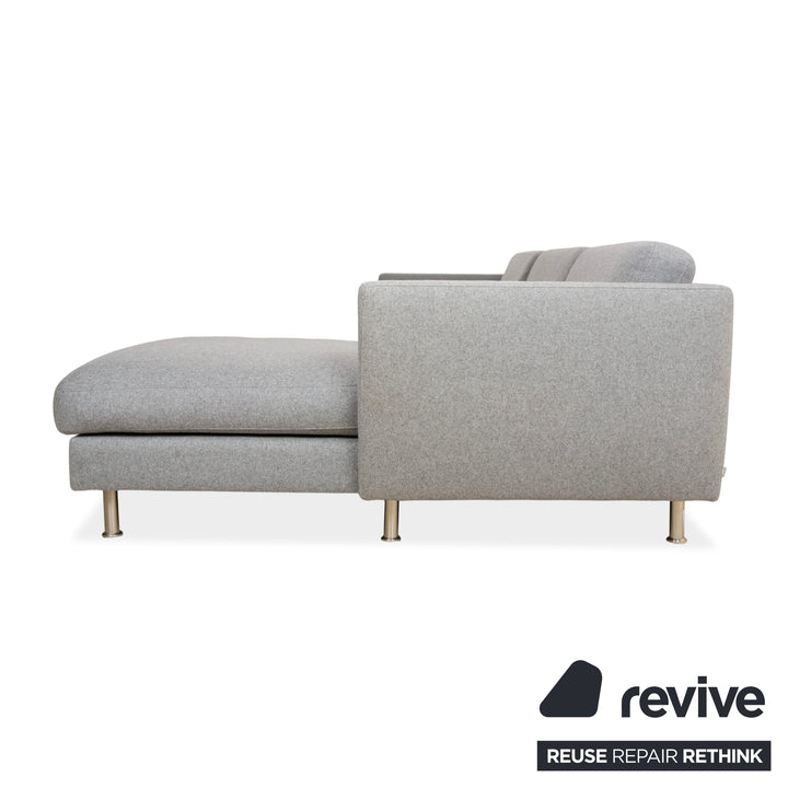 Canapé d'angle en tissu gris BoConcept