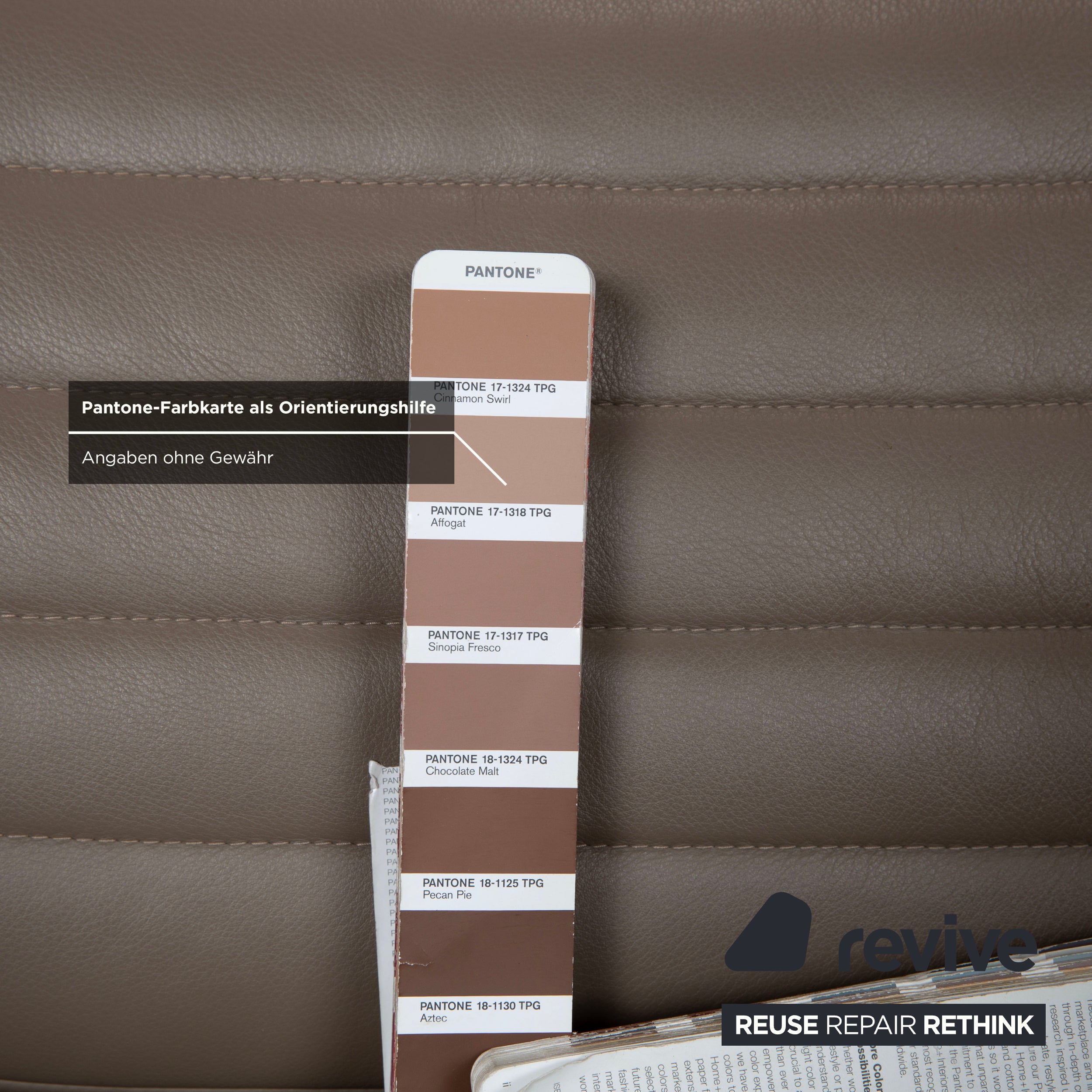 BoConcept Wing Sessel Leder Olivgrün Beige Grau Taupe manuelle Funktion