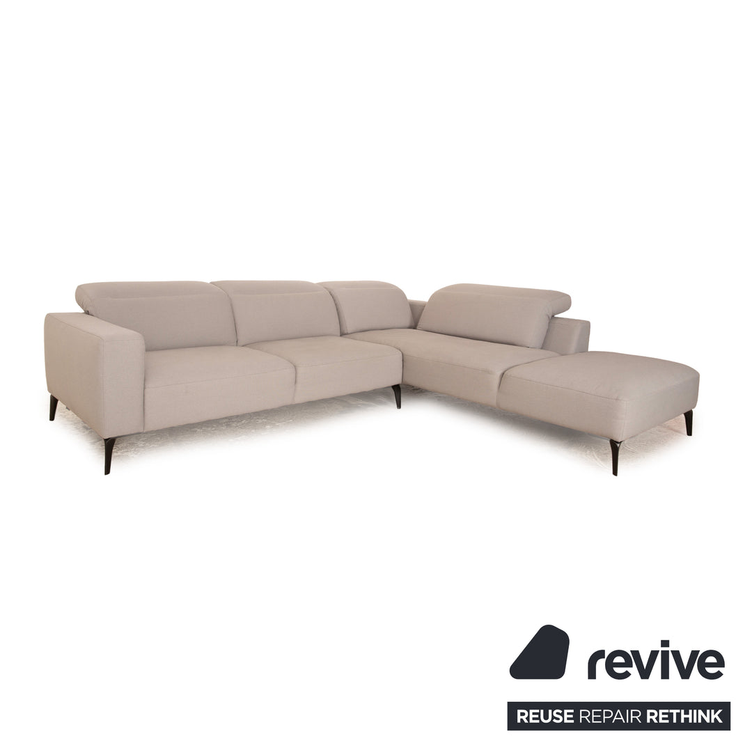 BoConcept Zurich Fabric Corner Sofa Grey Recamiere Right Sofa Couch