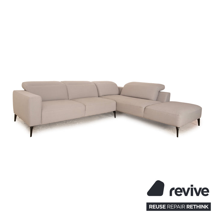 BoConcept Zurich Fabric Corner Sofa Grey Recamiere Right Sofa Couch