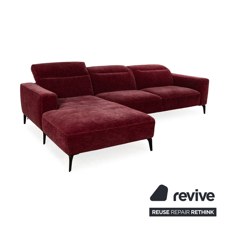BoConcept Zurich canapé d'angle en tissu méridienne à gauche rouge canapé canapé fonction manuelle