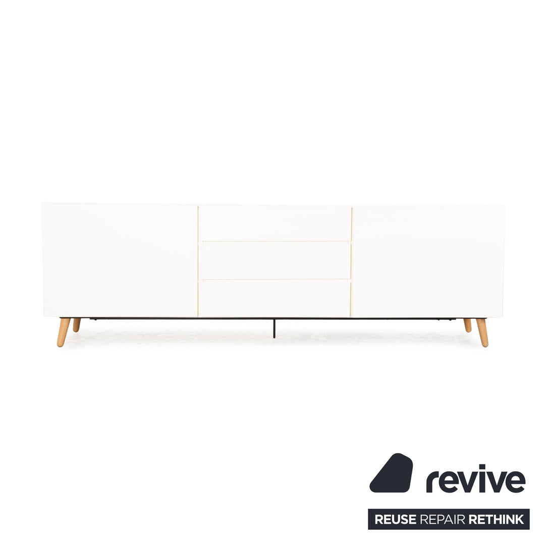 BoConcept Lugano buffet en bois blanc crème