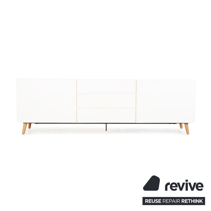 BoConcept Lugano buffet en bois blanc crème