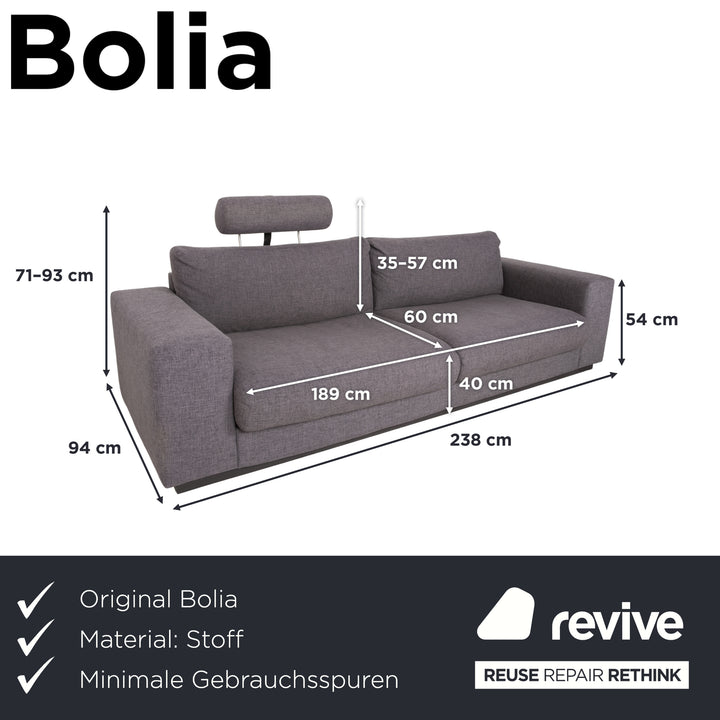 Bolia Sepia Stoff Sofa Grau Sofa Couch