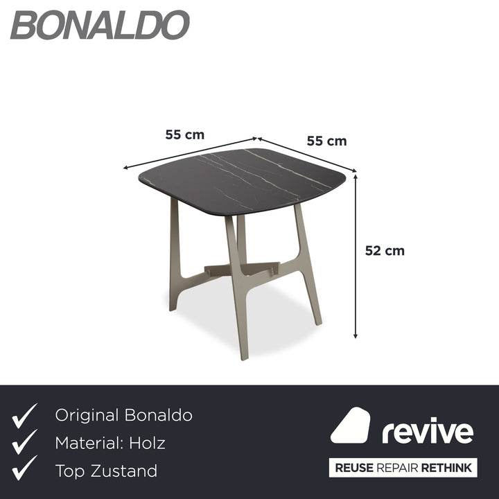 Bonaldo Slot Beistelltisch Couchtisch Schwarz Stein Maserung by Giuseppe Viganò