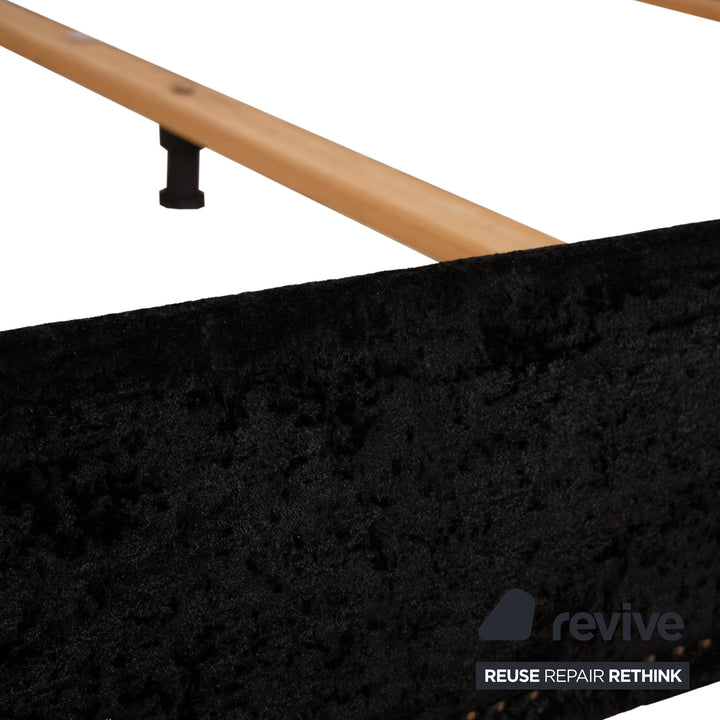 Lit en tissu Bretz Ali Baba noir 200x180 cm