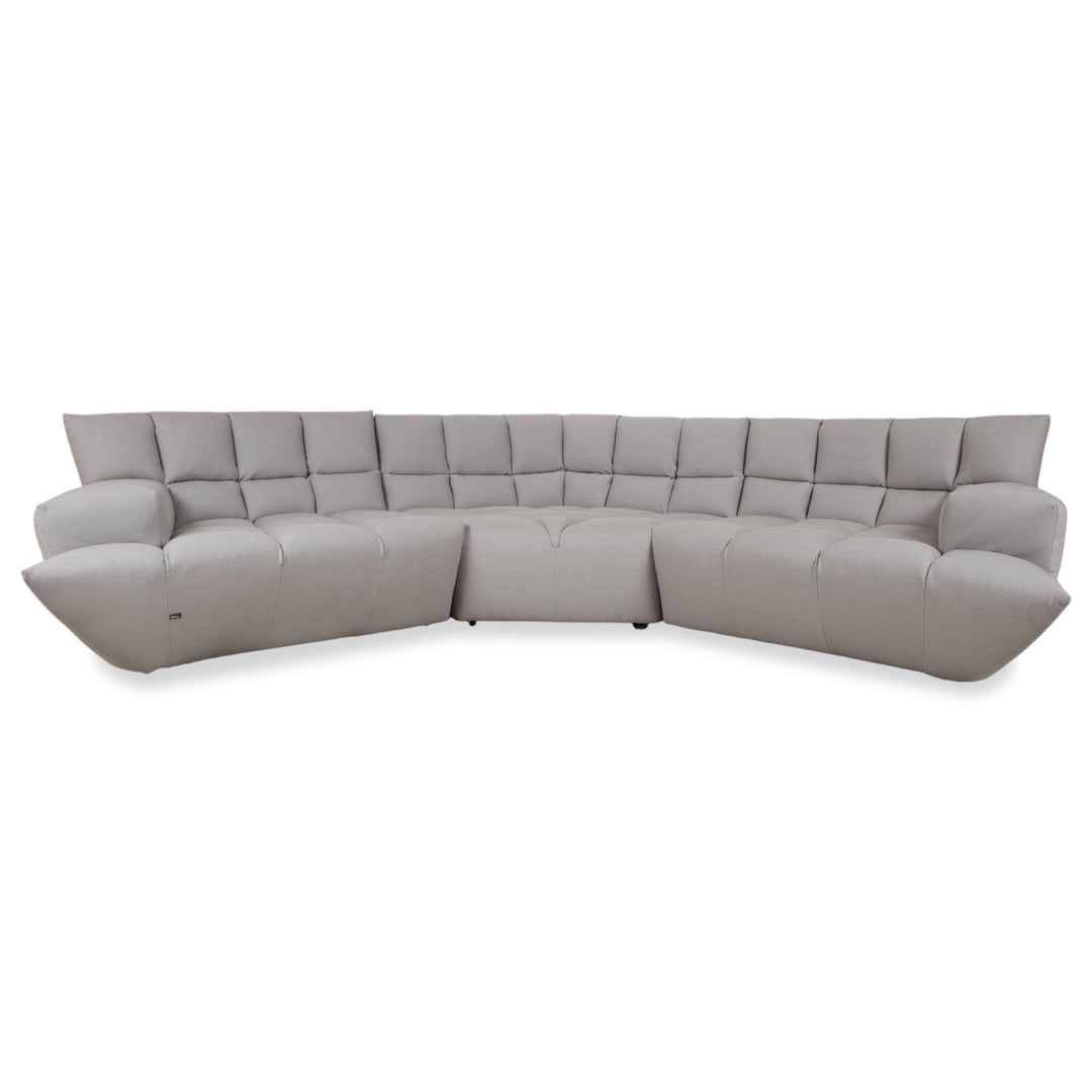 Bretz Cloud 7 Ecksofa Stoff Sofa Hellgrau Couch Neubezug COR chalk 10064