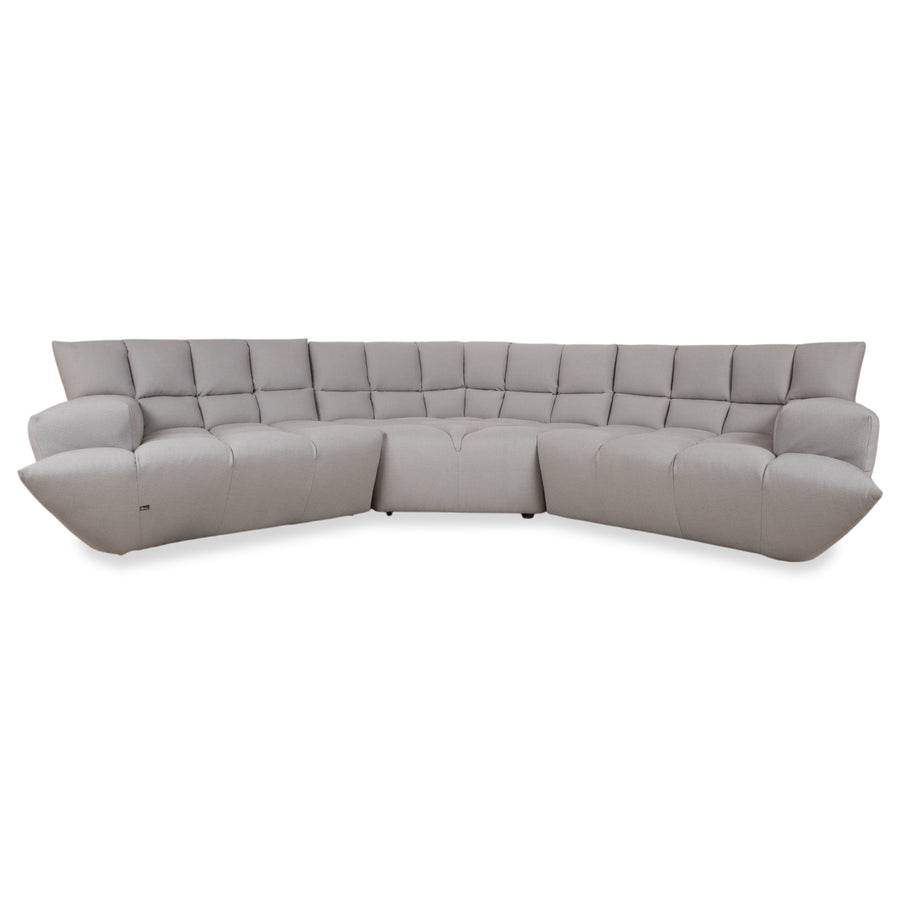 Bretz Cloud 7 Ecksofa Stoff Sofa Hellgrau Couch Neubezug COR chalk 10064
