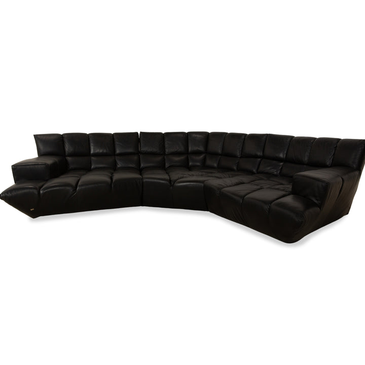 Bretz Cloud 7 Leather Corner Sofa Black Sofa Couch