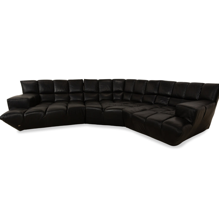 Bretz Cloud 7 Leather Corner Sofa Black Sofa Couch