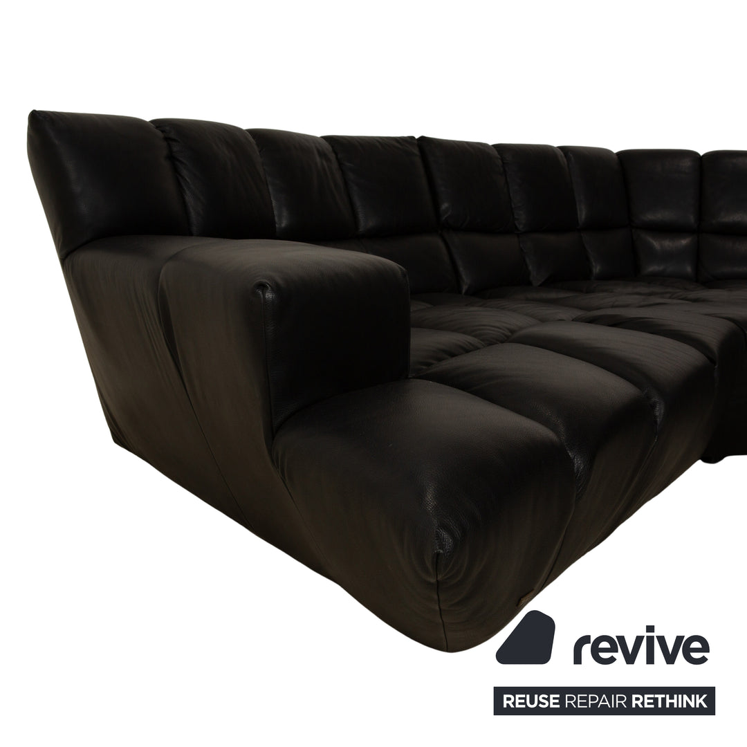 Bretz Cloud 7 Leather Corner Sofa Black Sofa Couch