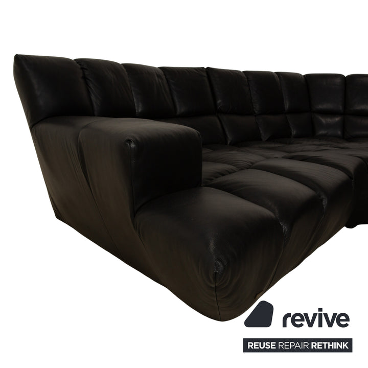 Bretz Cloud 7 Leather Corner Sofa Black Sofa Couch