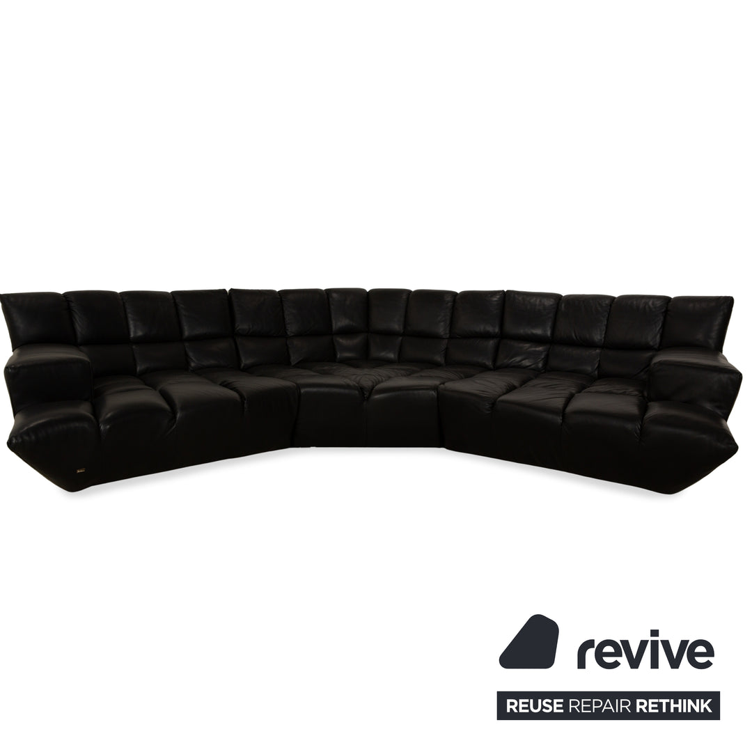 Bretz Cloud 7 Leather Corner Sofa Black Sofa Couch
