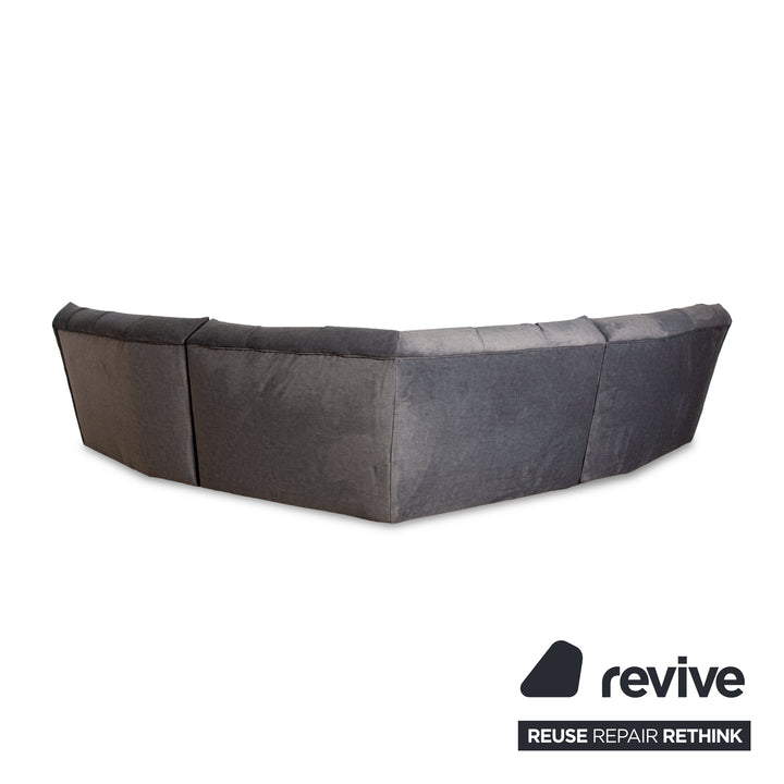 Bretz Cloud 7 fabric corner sofa grey metallic reupholstery sofa couch