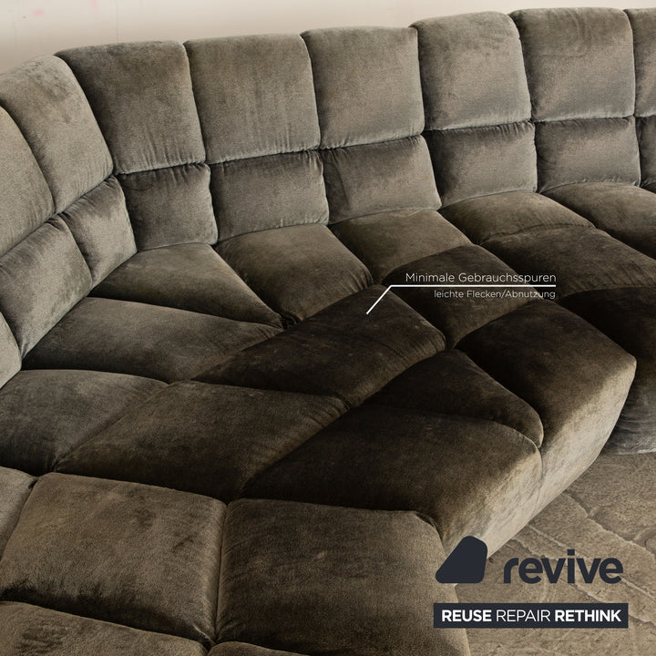 Canapé d'angle Bretz Cloud 7 en tissu gris