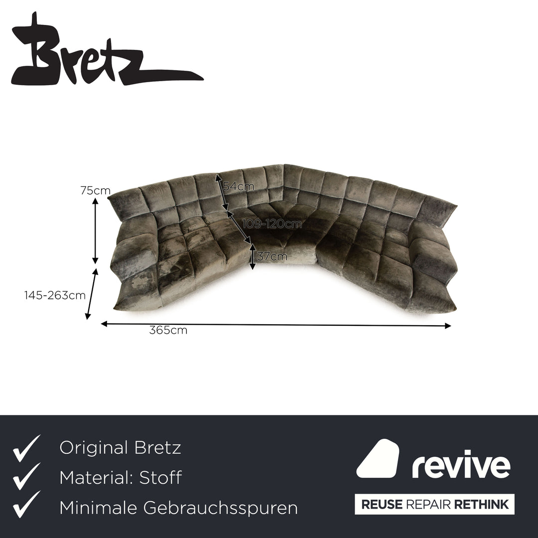 Canapé d'angle Bretz Cloud 7 en tissu gris