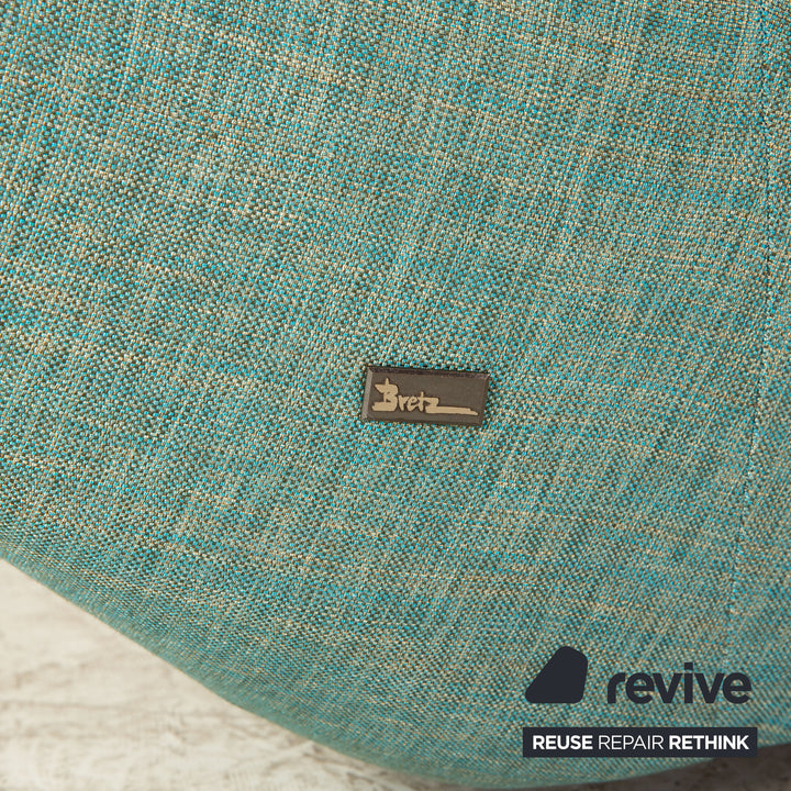 Canapé d'angle Bretz Cloud 7 en tissu bleu clair turquoise