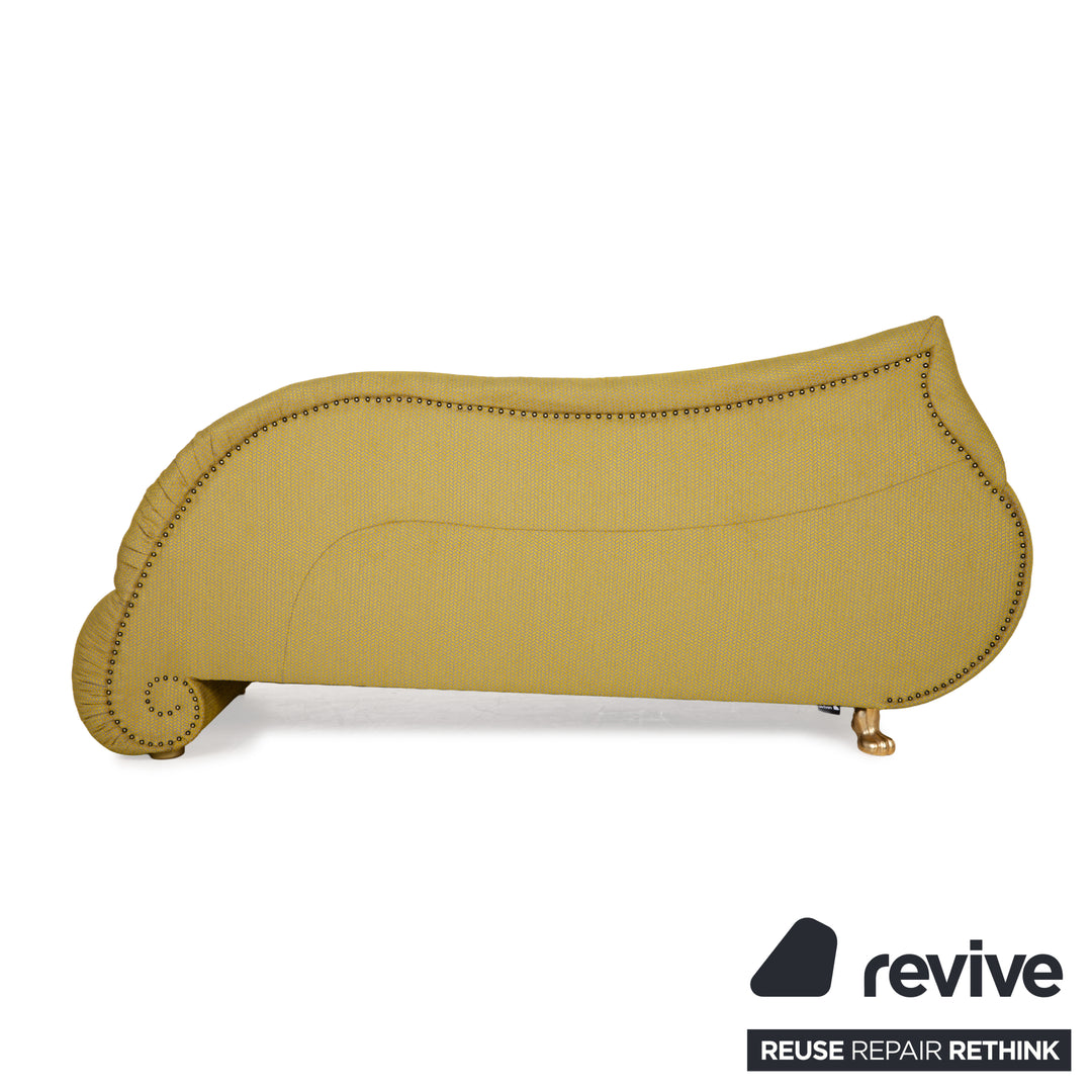 Bretz Gaudi Samt Stoff Sofa Gelb Grün Dreisitzer Couch Neubezug
