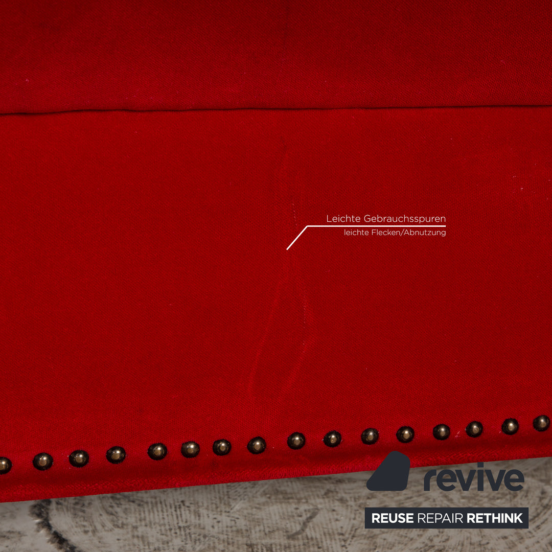 Bretz Gaudi Stoff Dreisitzer Rot Sofa Couch