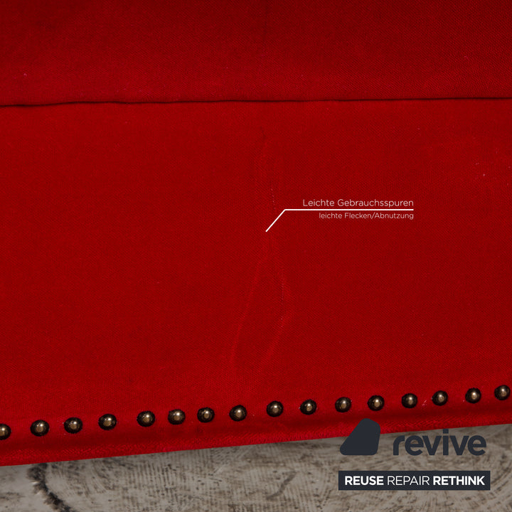 Bretz Gaudi Stoff Dreisitzer Rot Sofa Couch