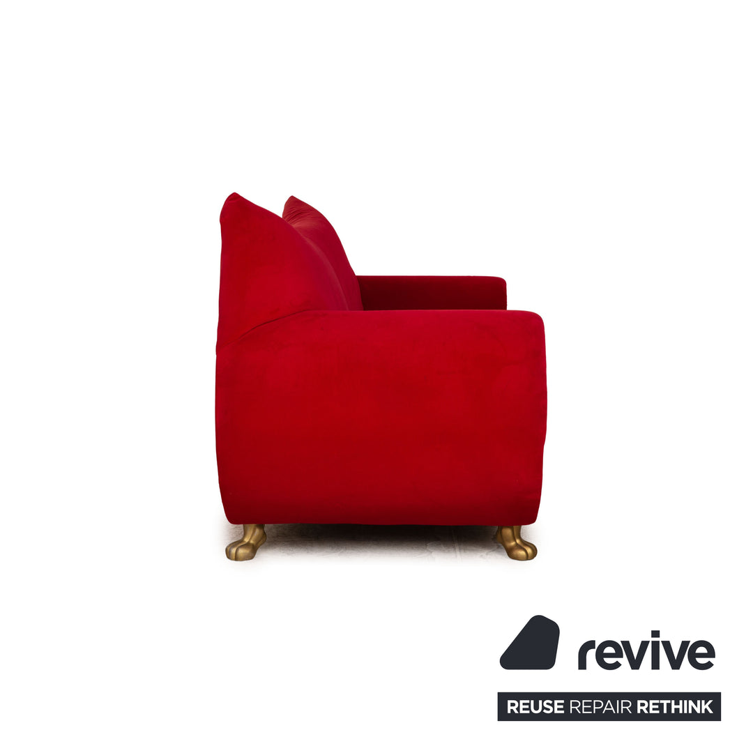 Bretz Gaudi Stoff Dreisitzer Rot Sofa Couch