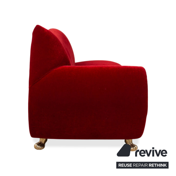 Bretz Gaudi Stoff Dreisitzer Rot Sofa Couch