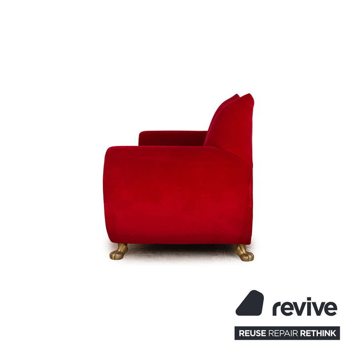 Bretz Gaudi Stoff Dreisitzer Rot Sofa Couch