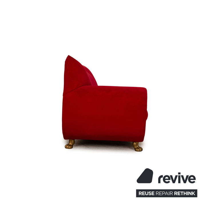 Bretz Gaudi Stoff Dreisitzer Rot Sofa Couch