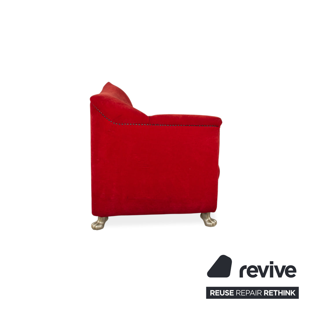 Bretz Gaudi fabric armchair red