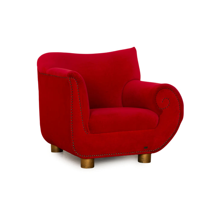 Bretz Gaudi Stoff Sessel Rot