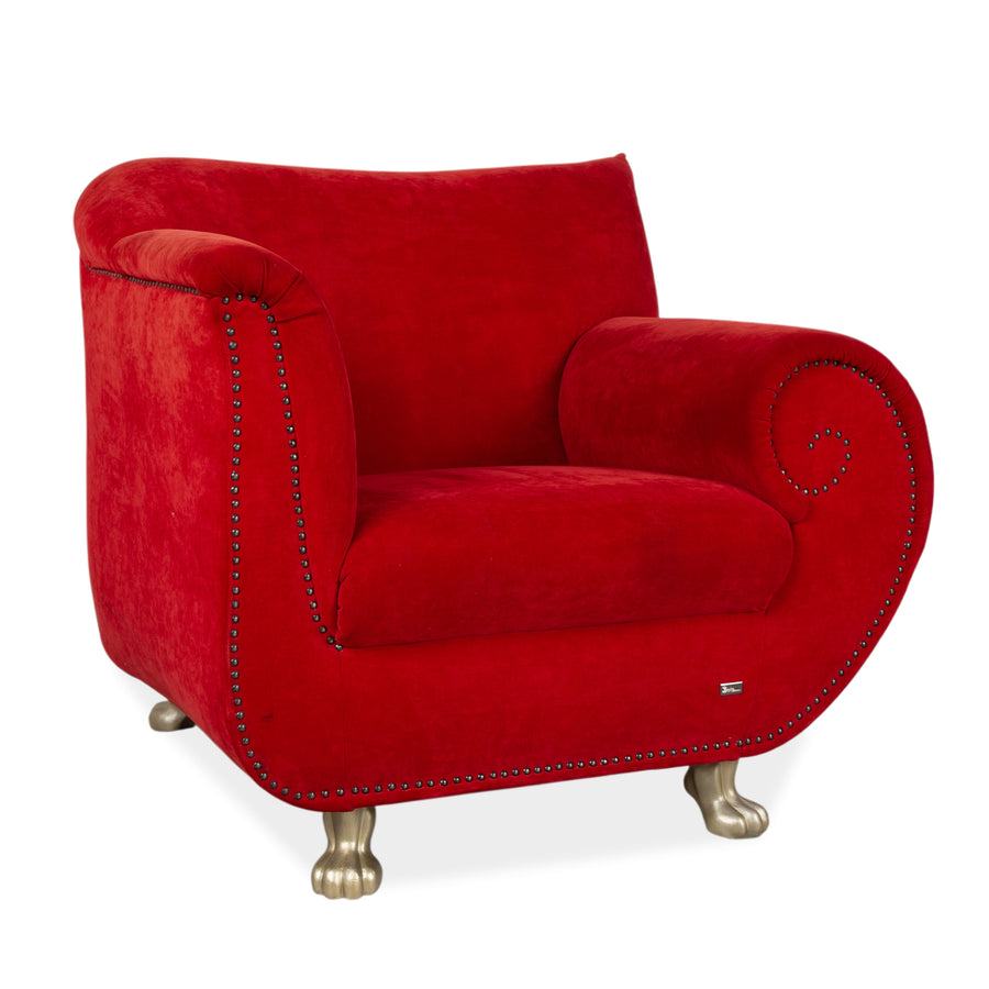 Bretz Gaudi fabric armchair red