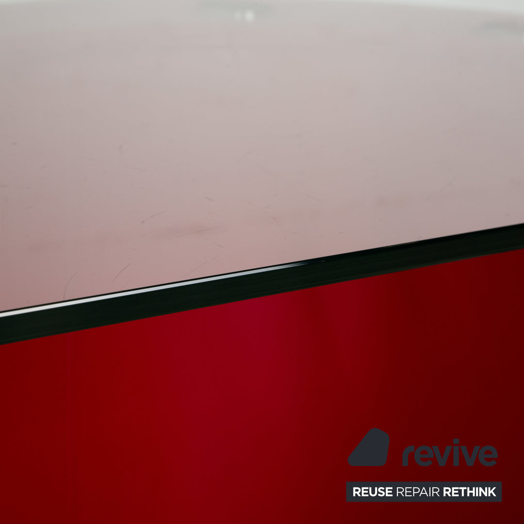 Bretz Glass Esstisch Rot 159 x 99 cm