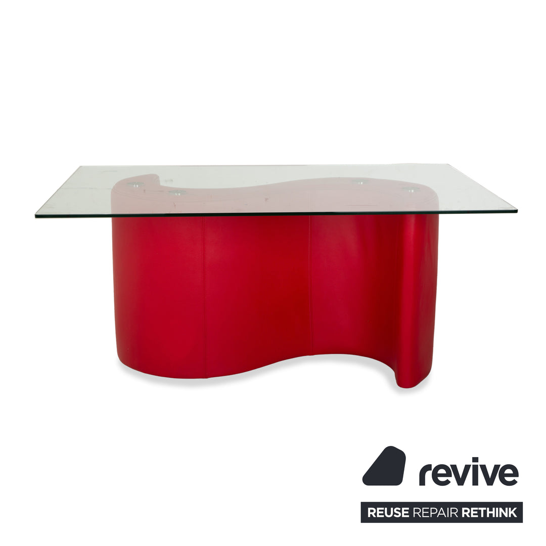 Bretz Glass Esstisch Rot 159 x 99 cm