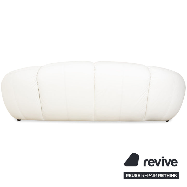 Bretz Rubber Leather Bed White Cream 200x200