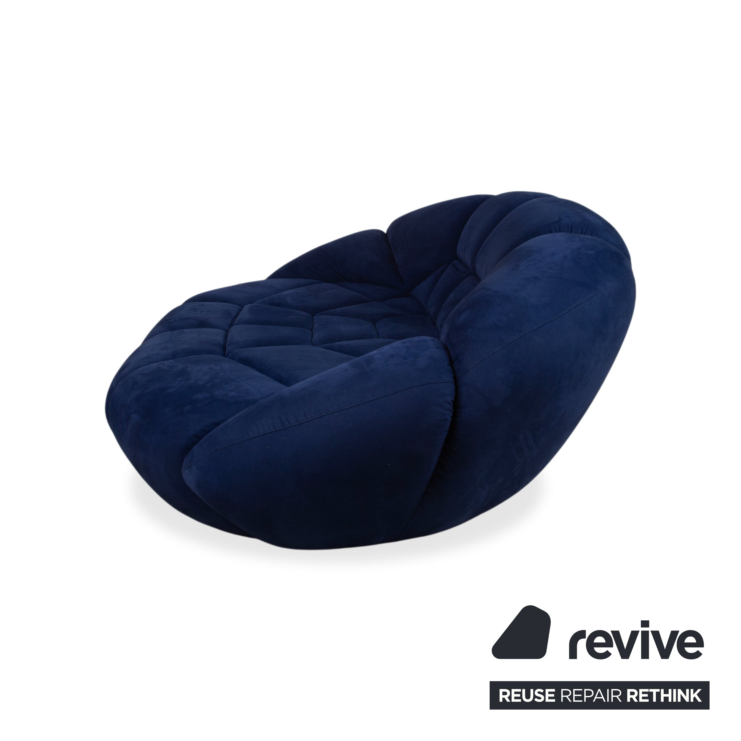 Bretz Kautsch Stoff Viersitzer Blau Saphirblau Sofa Couch