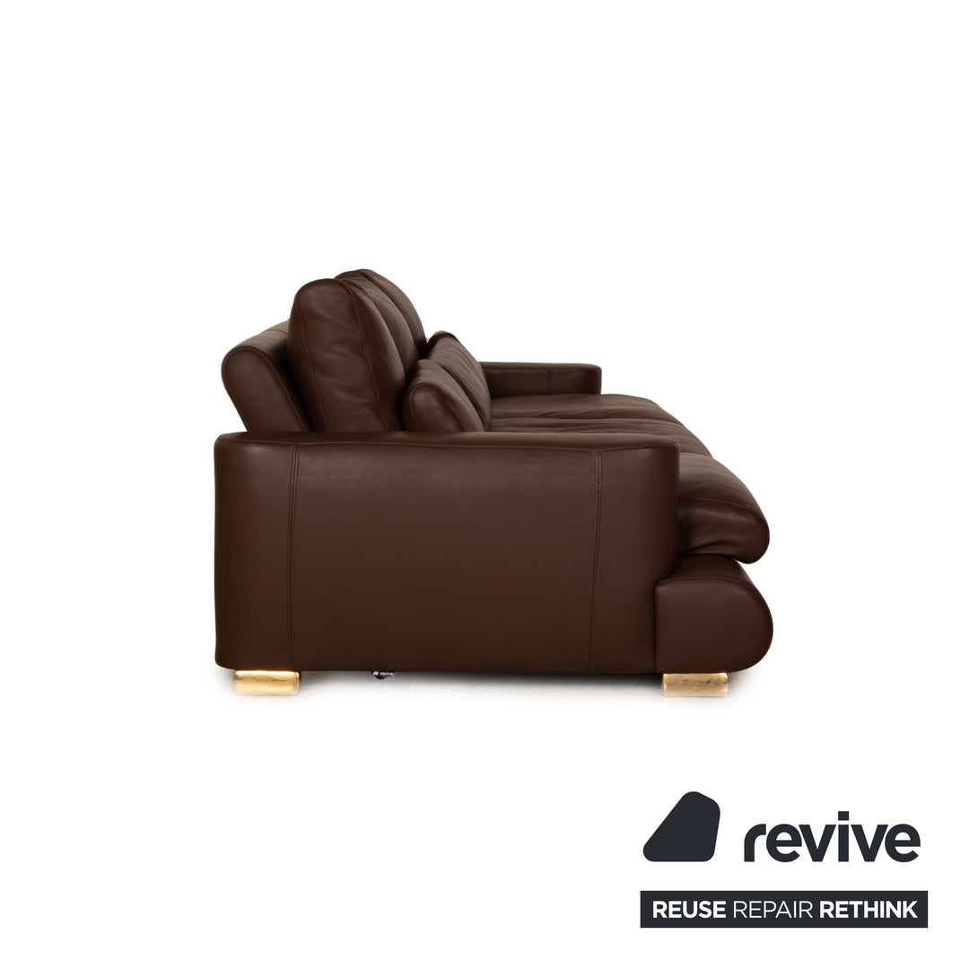 Bretz Leder Dreisitzer Braun Sofa Couch
