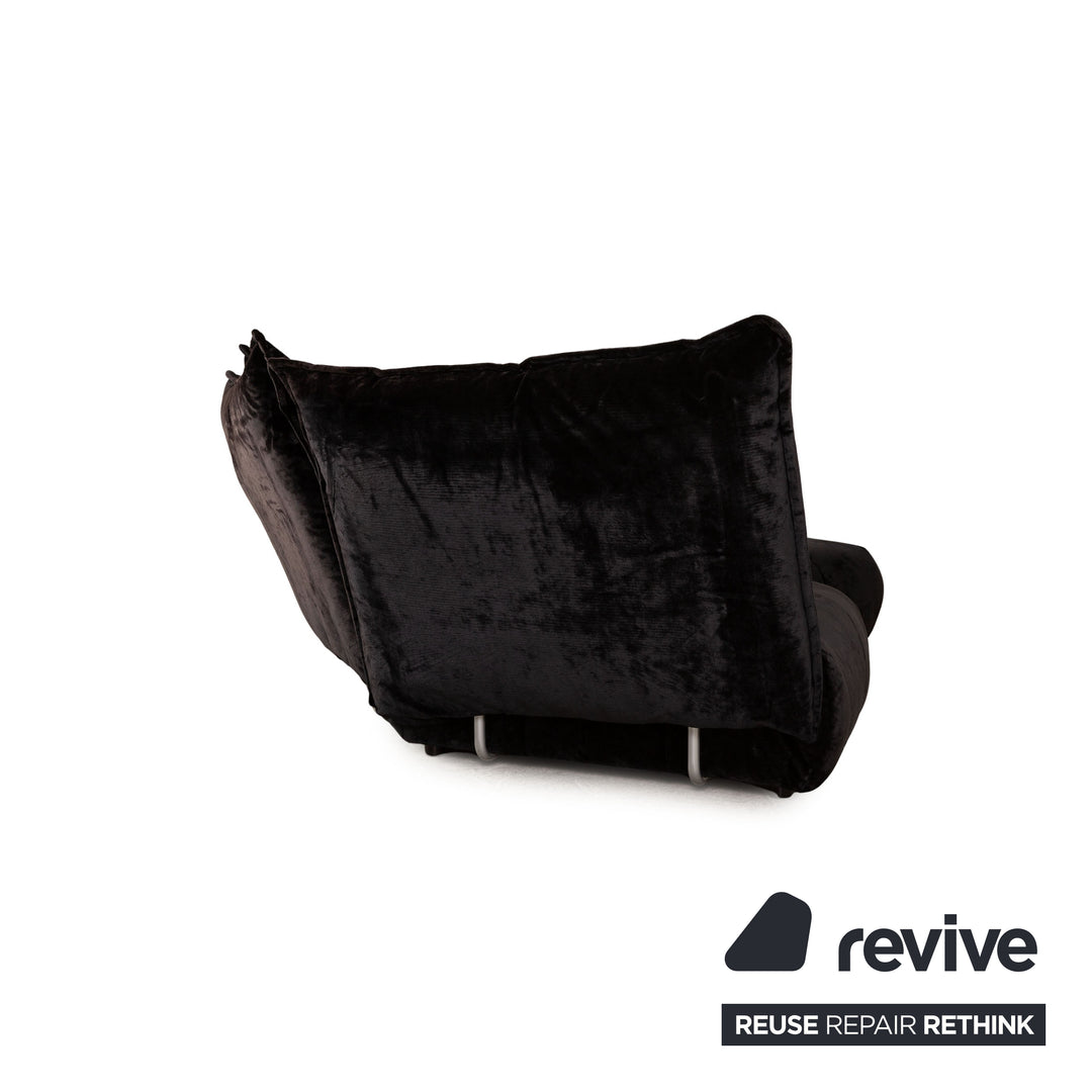 Canapé d'angle en tissu Bretz Matilda, canapé noir