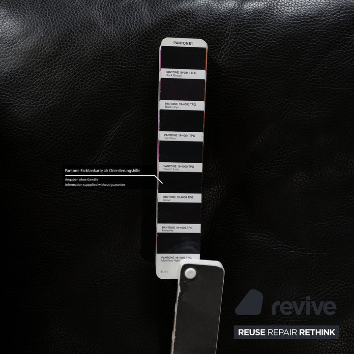 Bretz Moon Leder Sessel Schwarz